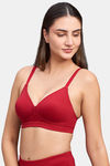 Intimacy Padded Non Wired Medium Coverage T-Shirt Bra - Fiery Red — thumbnail 2